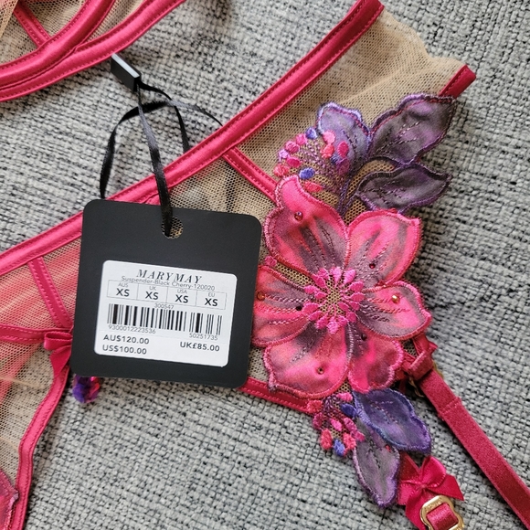 NWT Honey Birdette Marymay Bra and Garter Size 34D XS - Picture 5 of 12